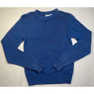 J.G. Hook Blue Cotton Sweater Knit Duck Design Kids L 100% Cotton Layering Flair